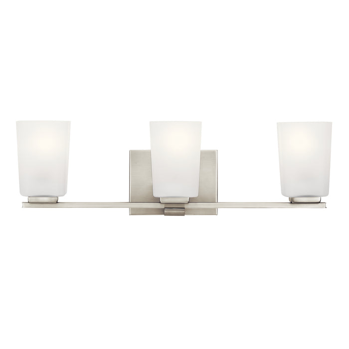 Kichler 55017NI Three Light Bath, Brushed Nickel