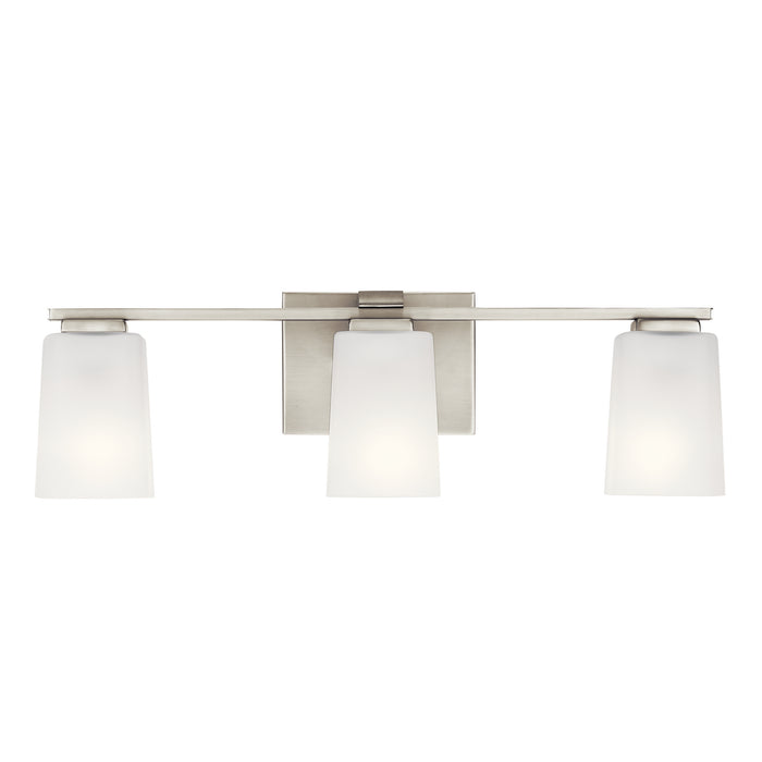 Kichler 55017NI Three Light Bath, Brushed Nickel