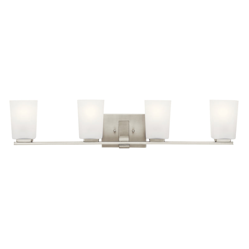 Kichler 55018NI Four Light Bath, Brushed Nickel