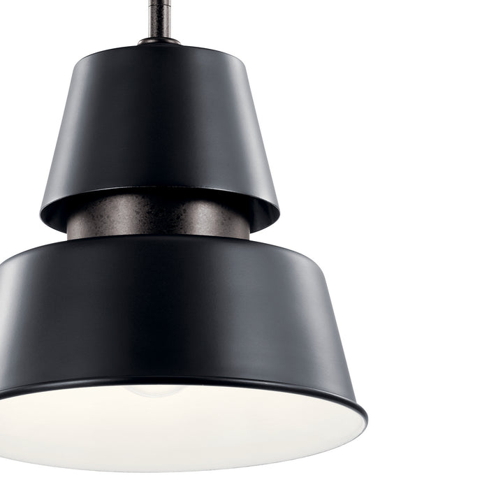 Kichler 59003BK One Light Outdoor Pendant, Black