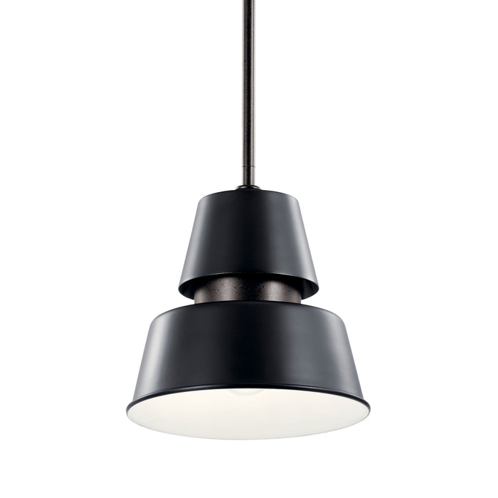 Kichler 59003BK One Light Outdoor Pendant, Black