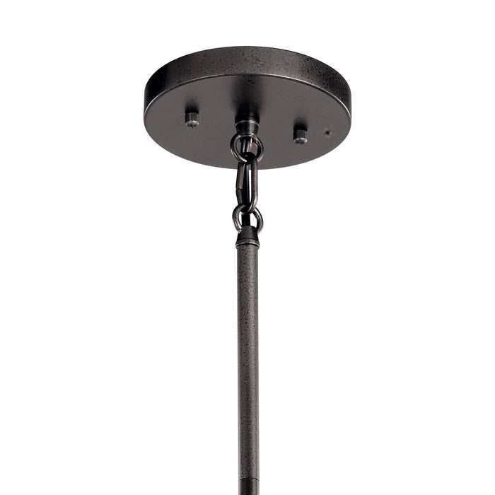 Kichler 59003BK One Light Outdoor Pendant, Black