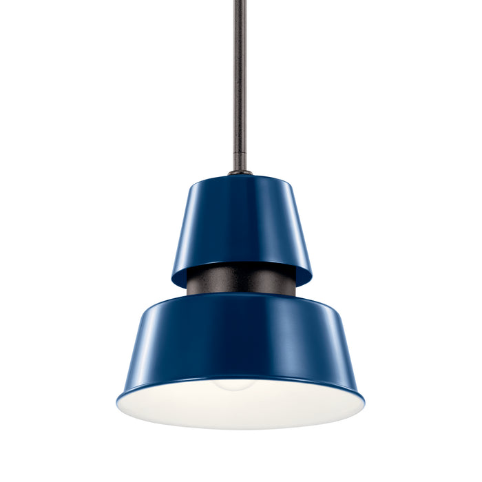 Kichler 59003CBL One Light Outdoor Pendant, Catalina Blue