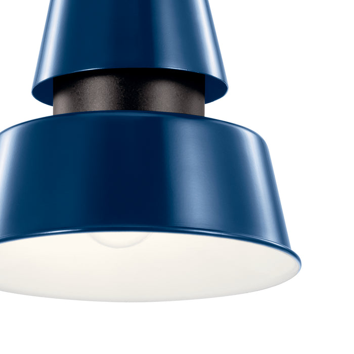 Kichler 59003CBL One Light Outdoor Pendant, Catalina Blue