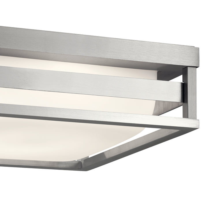 Kichler 59037BALED LED Outdoor Ceiling Mount, Brushed Aluminum