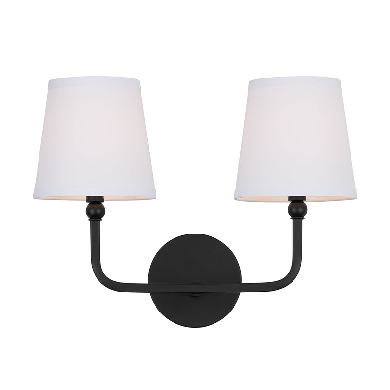 Capital Lighting 119321MB-674 Two Light Vanity, Matte Black