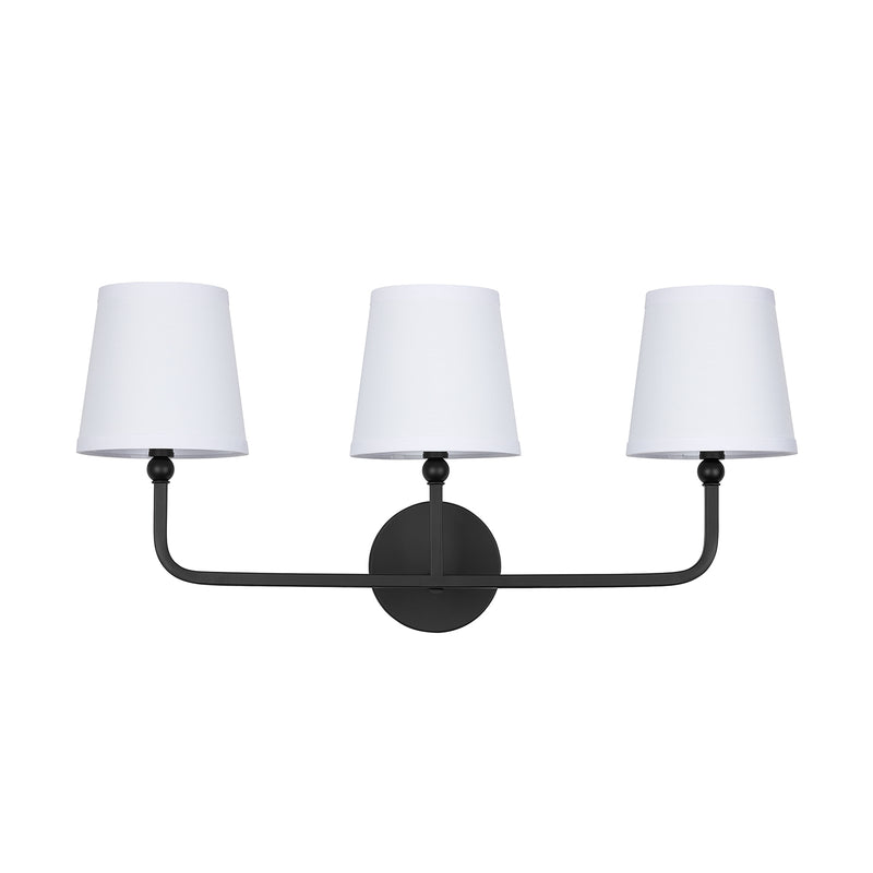 Capital Lighting 119331MB-674 Three Light Vanity, Matte Black