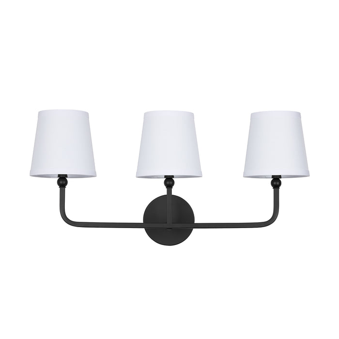 Capital Lighting 119331MB-674 Three Light Vanity, Matte Black