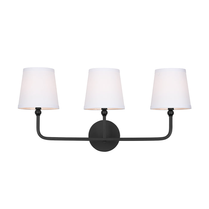 Capital Lighting 119331MB-674 Three Light Vanity, Matte Black