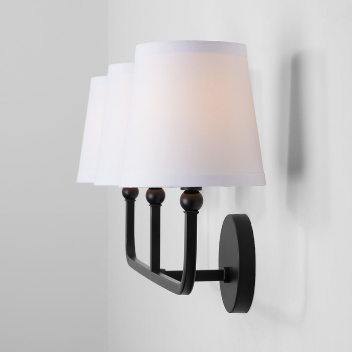 Capital Lighting 119331MB-674 Three Light Vanity, Matte Black
