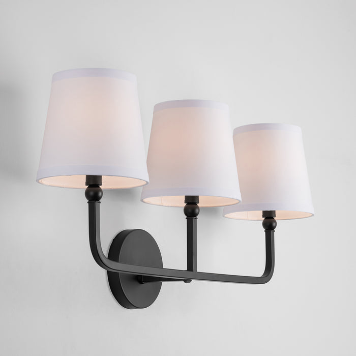 Capital Lighting 119331MB-674 Three Light Vanity, Matte Black