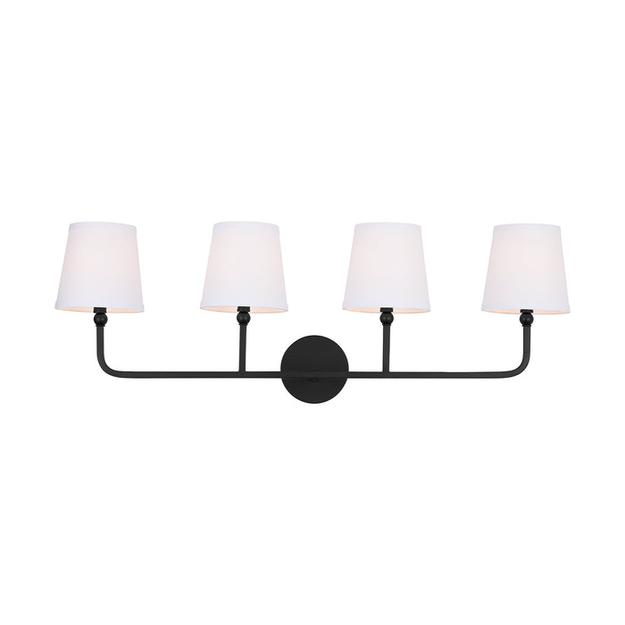 Capital Lighting 119341MB-674 Four Light Vanity, Matte Black