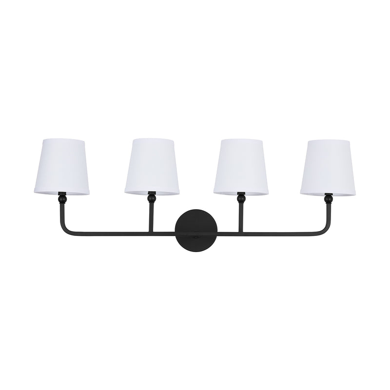 Capital Lighting 119341MB-674 Four Light Vanity, Matte Black