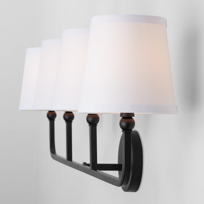 Capital Lighting 119341MB-674 Four Light Vanity, Matte Black