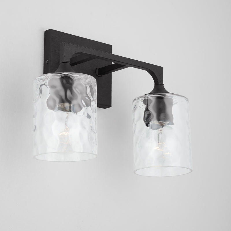 Capital Lighting 137321BI-486 Two Light Vanity, Black Iron