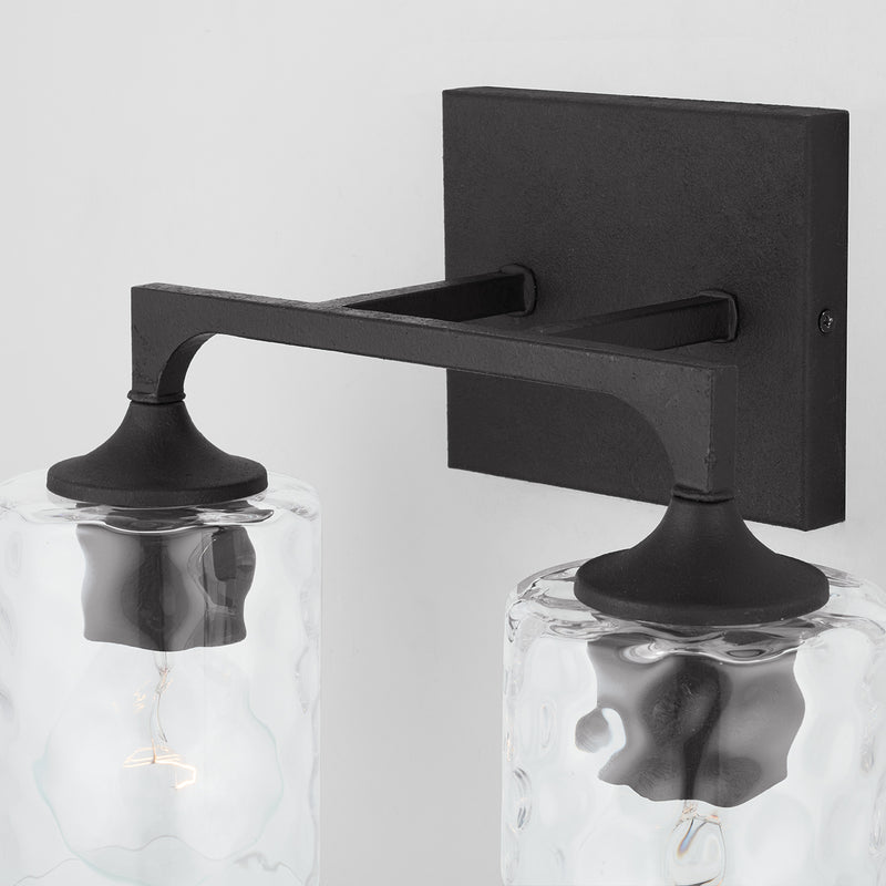 Capital Lighting 137321BI-486 Two Light Vanity, Black Iron