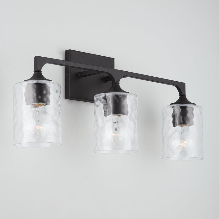 Capital Lighting 137331BI-486 Three Light Vanity, Black Iron