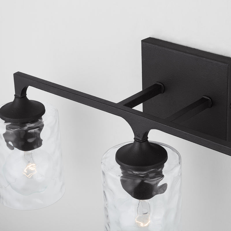 Capital Lighting 137331BI-486 Three Light Vanity, Black Iron