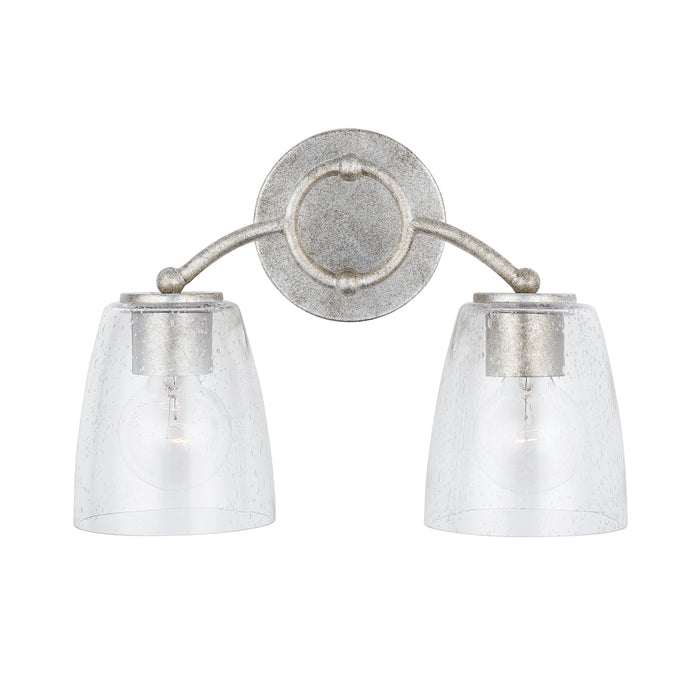 Capital Lighting 137921AS-488 Two Light Vanity, Antique Silver