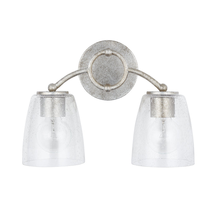 Capital Lighting 137921AS-488 Two Light Vanity, Antique Silver