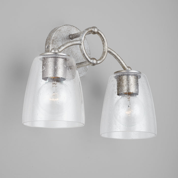 Capital Lighting 137921AS-488 Two Light Vanity, Antique Silver
