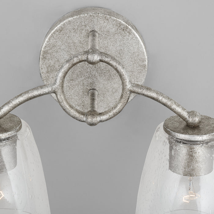 Capital Lighting 137921AS-488 Two Light Vanity, Antique Silver