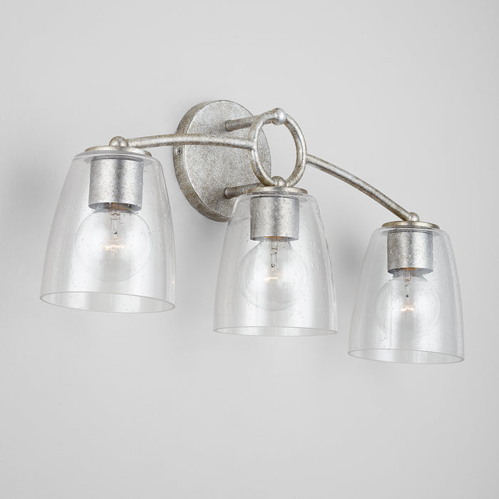 Capital Lighting 137931AS-488 Three Light Vanity, Antique Silver