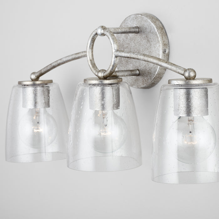 Capital Lighting 137931AS-488 Three Light Vanity, Antique Silver