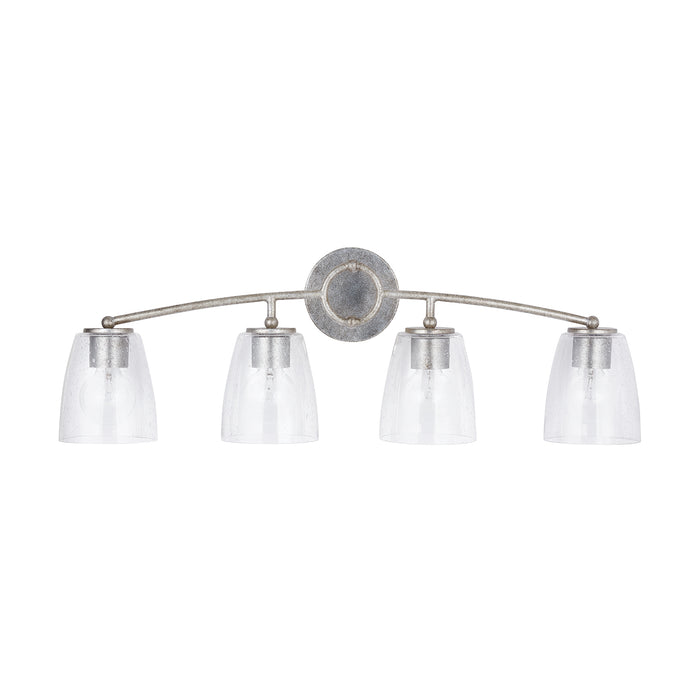 Capital Lighting 137941AS-488 Four Light Vanity, Antique Silver