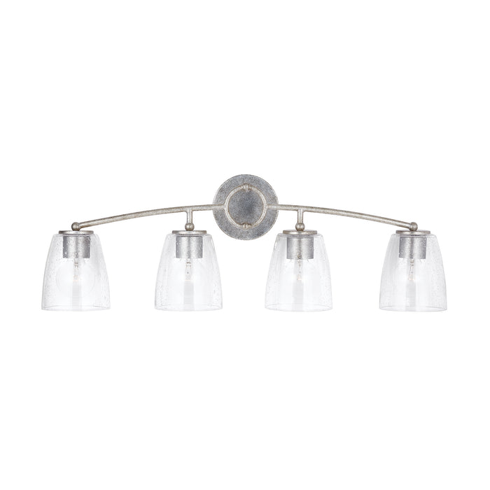 Capital Lighting 137941AS-488 Four Light Vanity, Antique Silver