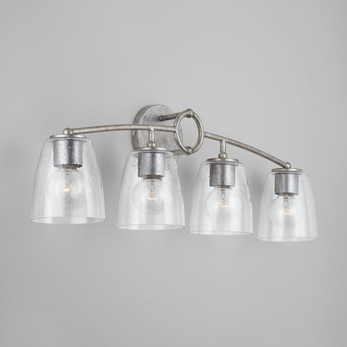 Capital Lighting 137941AS-488 Four Light Vanity, Antique Silver