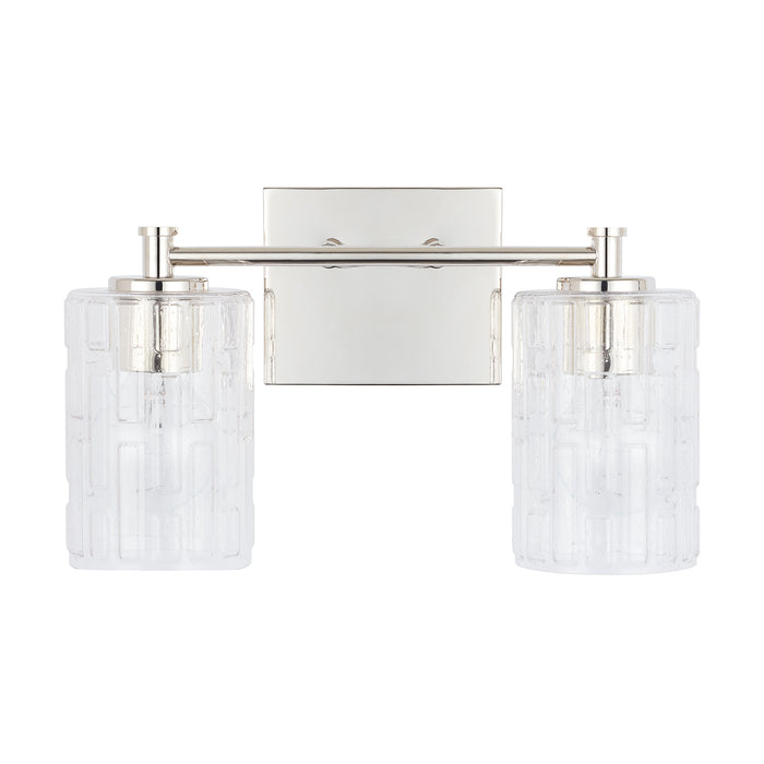 Capital Lighting 138321PN-491 Two Light Vanity, Polished Nickel
