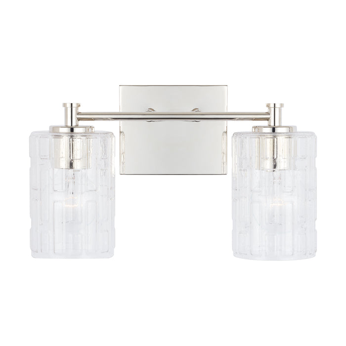 Capital Lighting 138321PN-491 Two Light Vanity, Polished Nickel