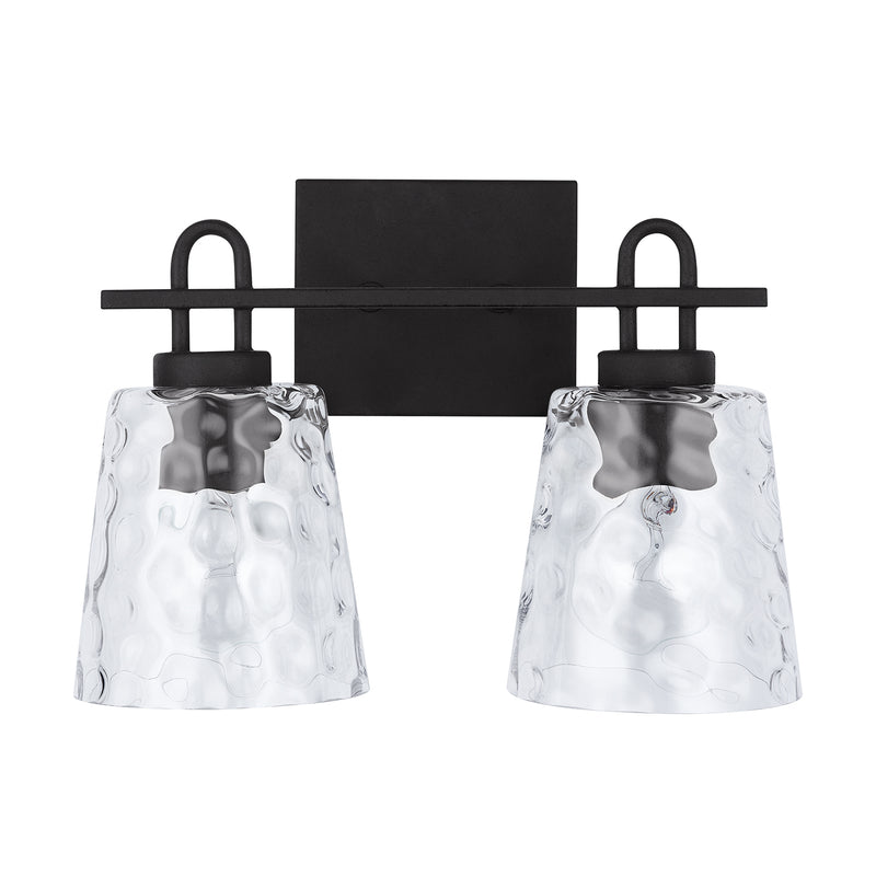 Capital Lighting 138322BI-492 Two Light Vanity, Black Iron