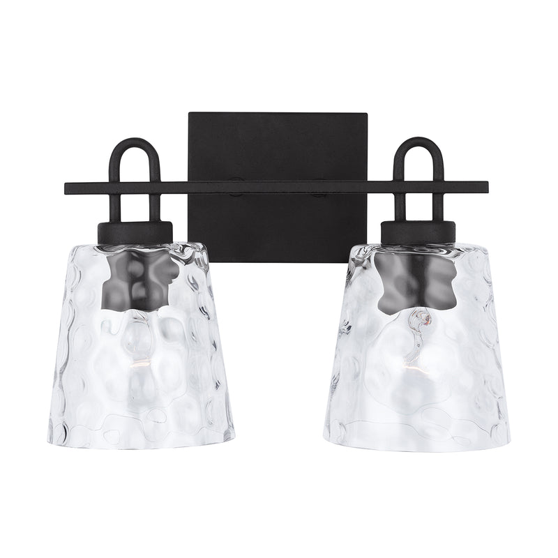 Capital Lighting 138322BI-492 Two Light Vanity, Black Iron