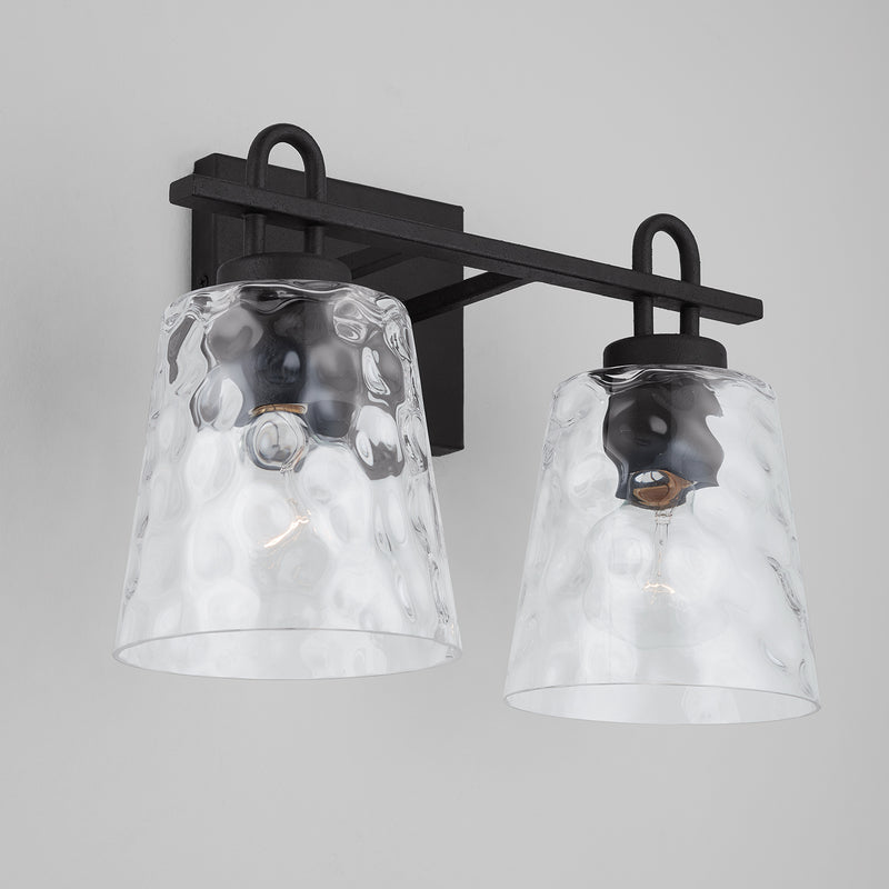 Capital Lighting 138322BI-492 Two Light Vanity, Black Iron