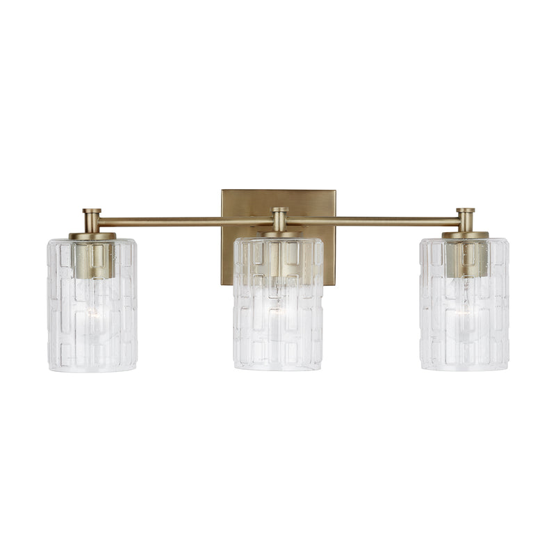 Capital Lighting 138331AD-491 Three Light Vanity, Aged Brass
