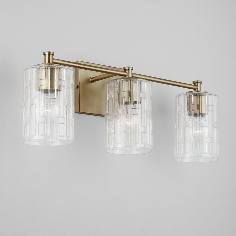 Capital Lighting 138331AD-491 Three Light Vanity, Aged Brass