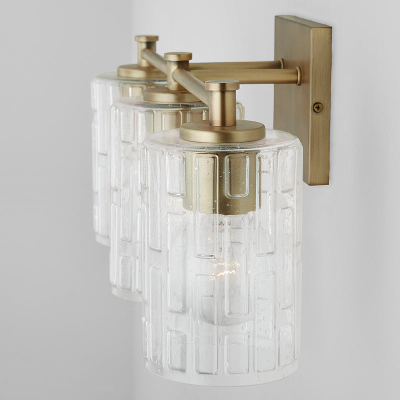 Capital Lighting 138331AD-491 Three Light Vanity, Aged Brass