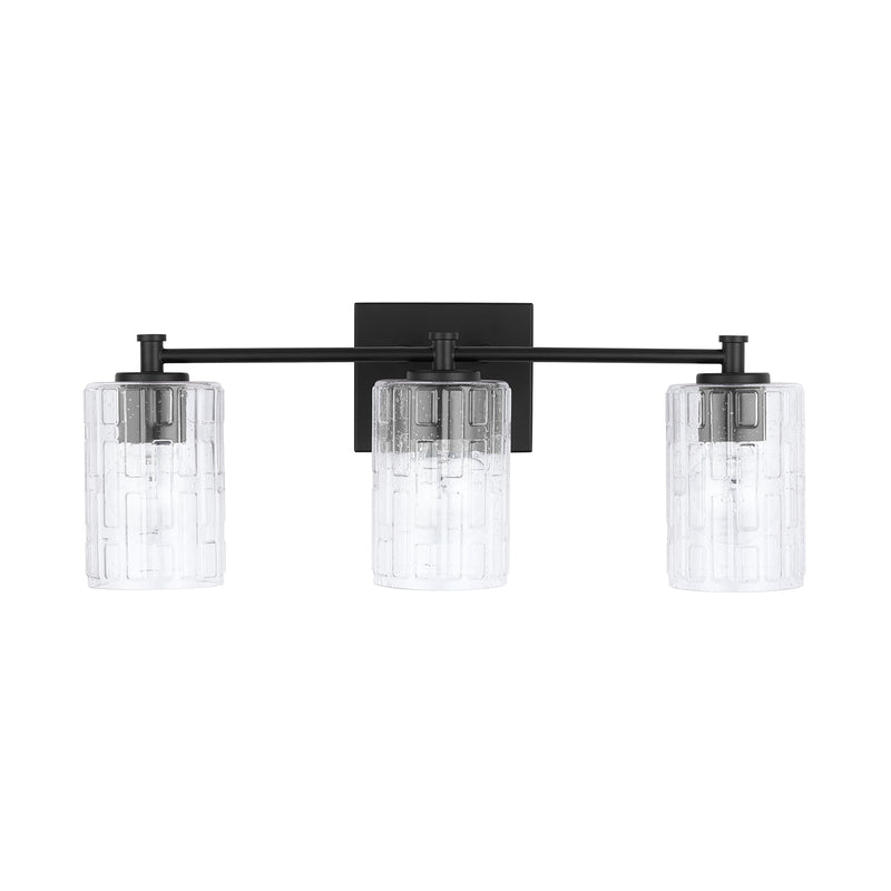 Capital Lighting 138331MB-491 Three Light Vanity, Matte Black