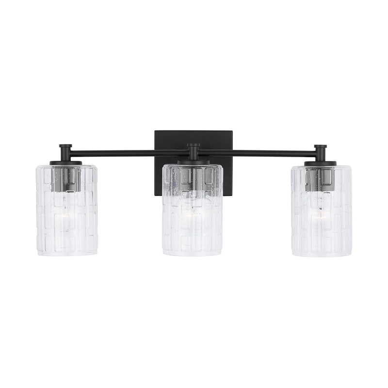 Capital Lighting 138331MB-491 Three Light Vanity, Matte Black