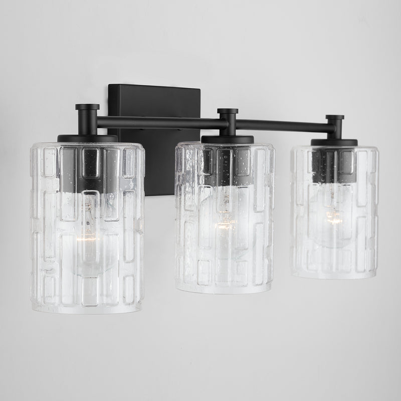 Capital Lighting 138331MB-491 Three Light Vanity, Matte Black