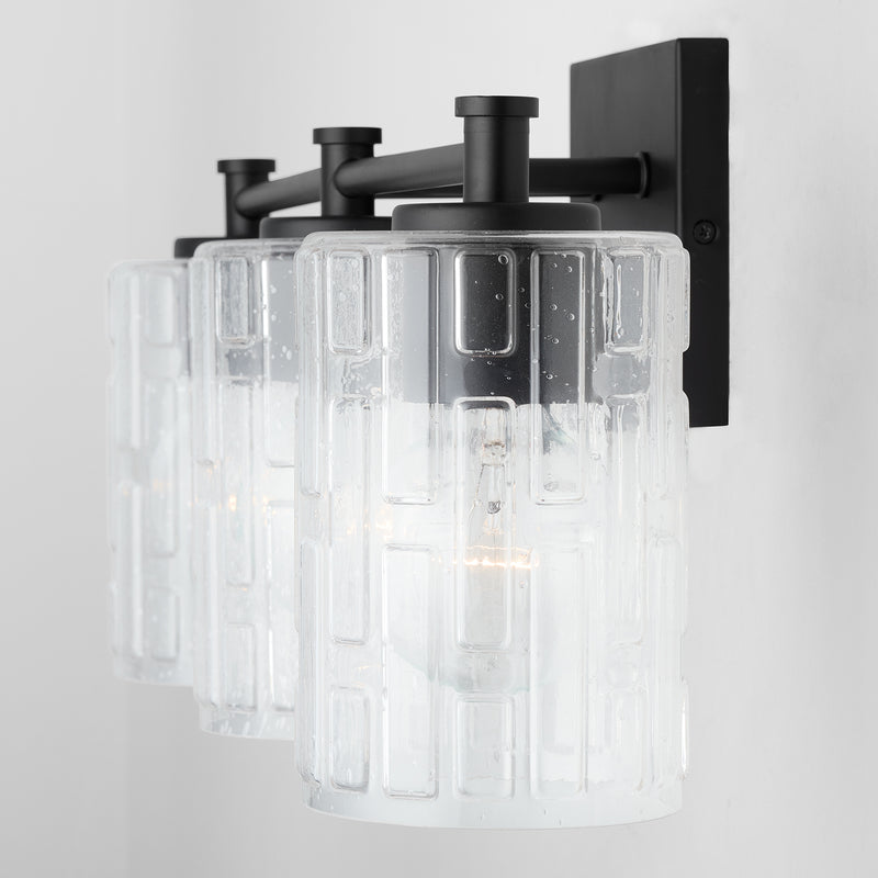 Capital Lighting 138331MB-491 Three Light Vanity, Matte Black