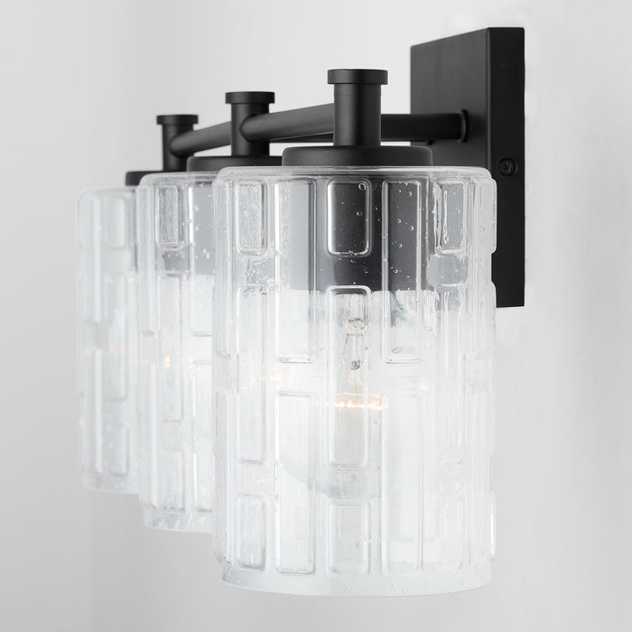 Capital Lighting 138331MB-491 Three Light Vanity, Matte Black