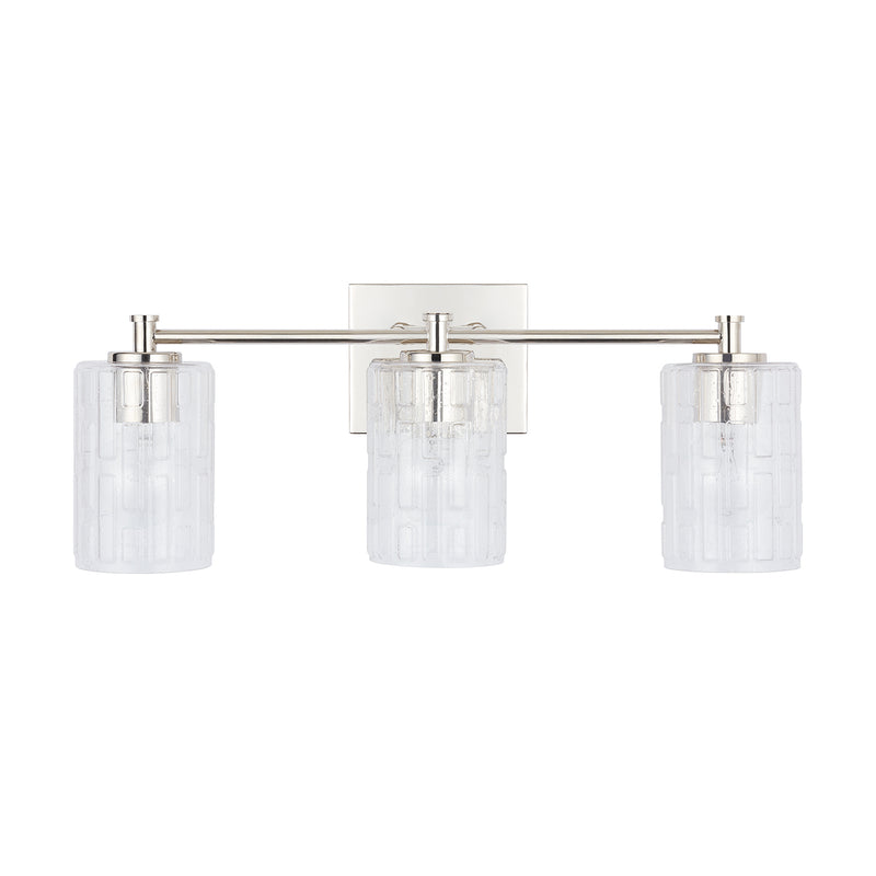 Capital Lighting 138331PN-491 Three Light Vanity, Polished Nickel