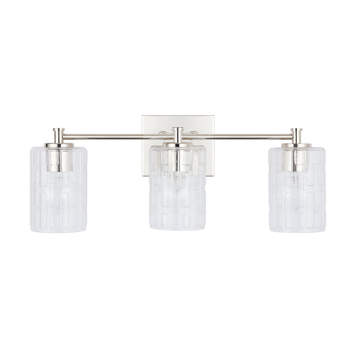 Capital Lighting 138331PN-491 Three Light Vanity, Polished Nickel