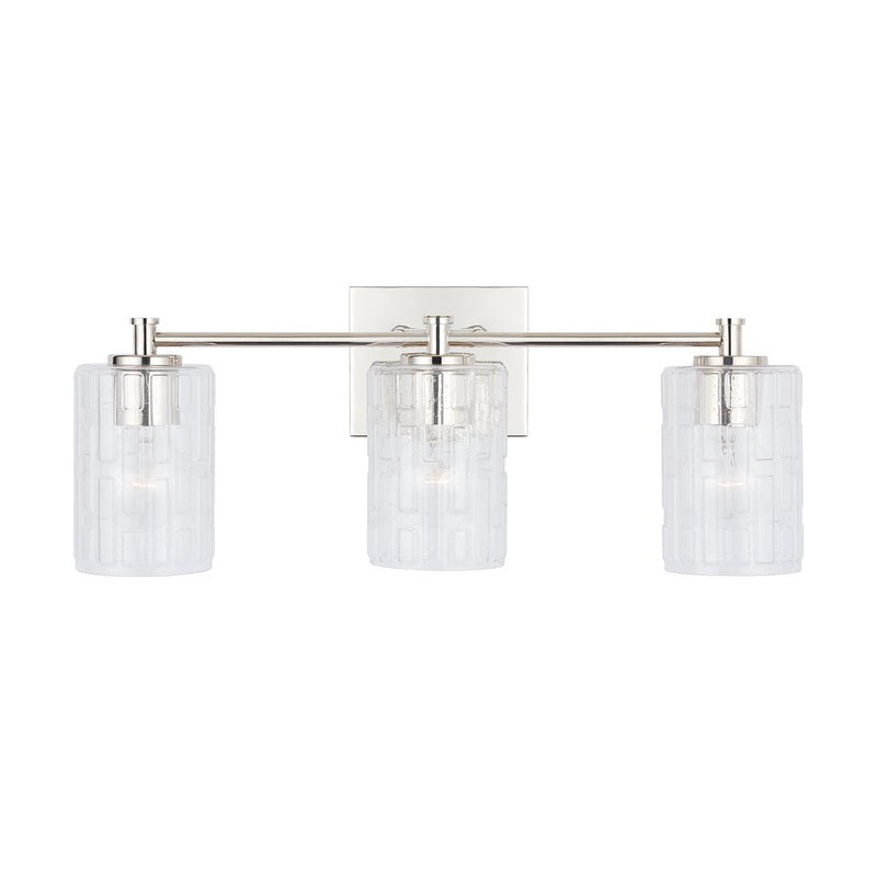 Capital Lighting 138331PN-491 Three Light Vanity, Polished Nickel