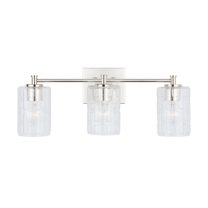 Capital Lighting 138331PN-491 Three Light Vanity, Polished Nickel