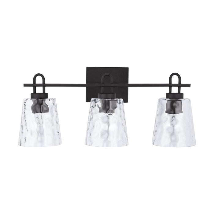 Capital Lighting 138332BI-492 Three Light Vanity, Black Iron