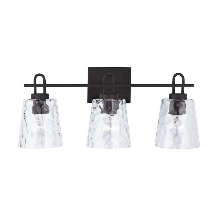 Capital Lighting 138332BI-492 Three Light Vanity, Black Iron